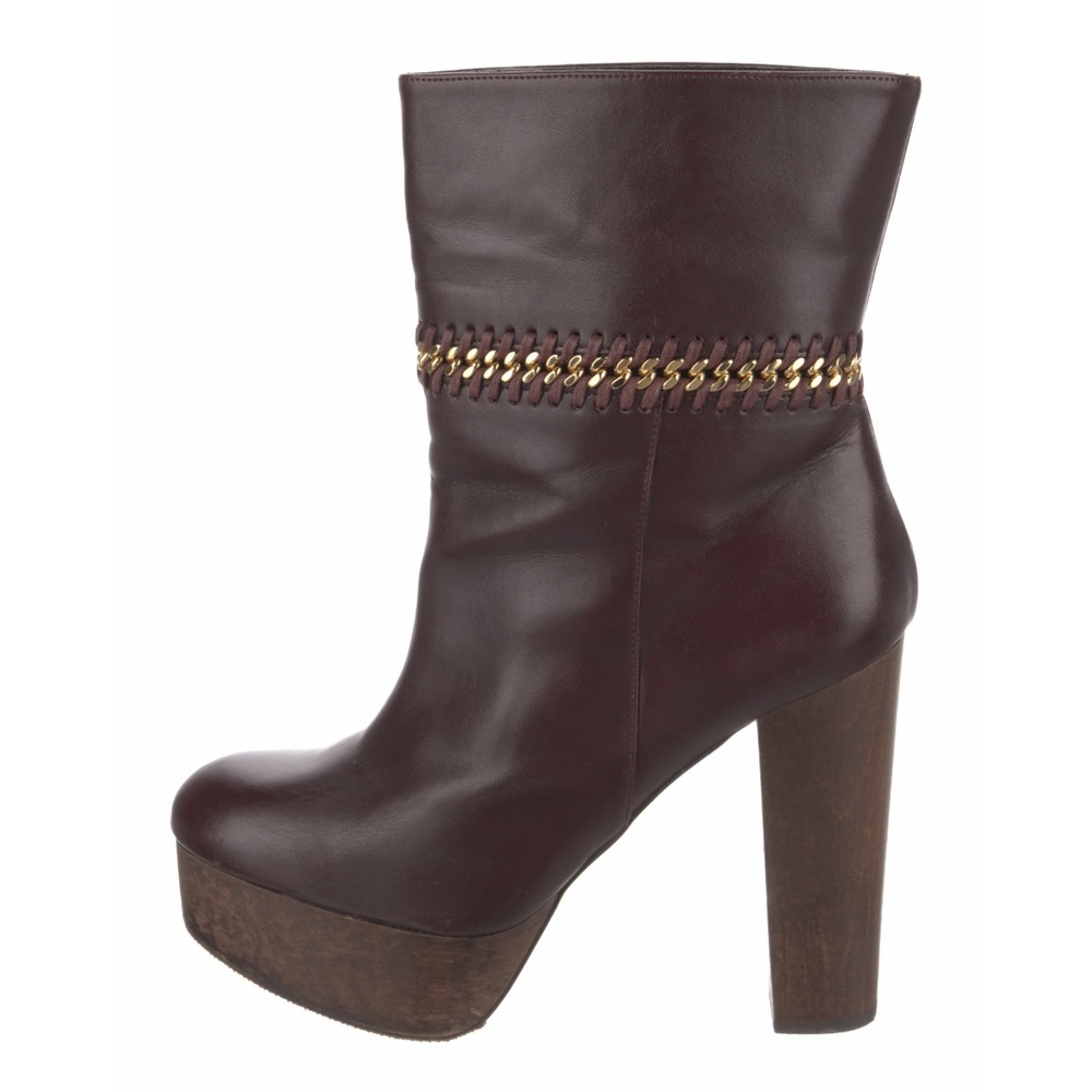 STELLA McCARTNEY Eaton Leather Ankle Boots Size 7